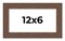 12x6 Wide Barnwood Picture Frame with UV-Resistant Acrylic & Acid Free Backing, Available in 6 Paint Finishes - Grey, Brown, White, and Black